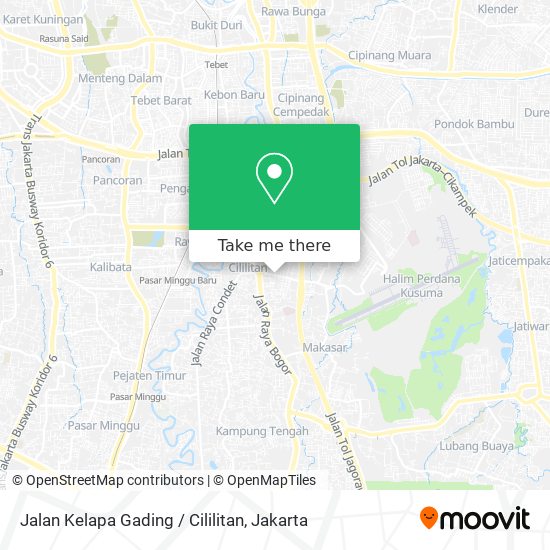 Jalan Kelapa Gading / Cililitan map