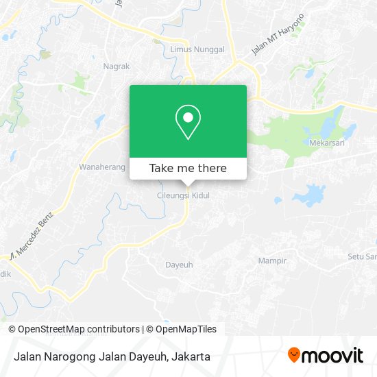 Jalan Narogong Jalan Dayeuh map