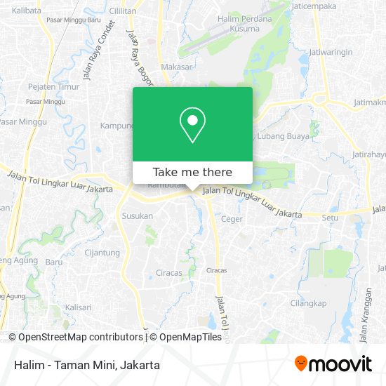 Halim - Taman Mini map