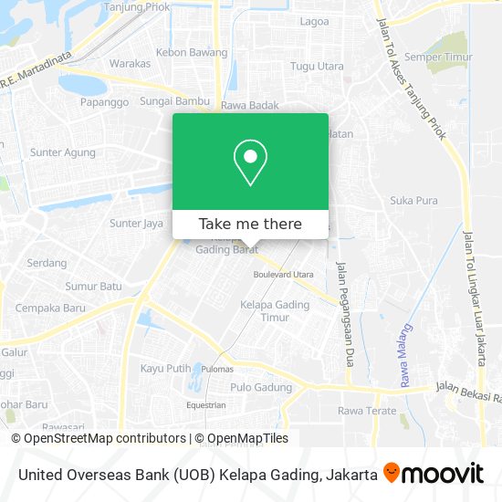 United Overseas Bank (UOB) Kelapa Gading map