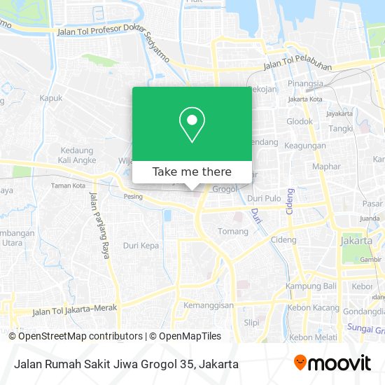 Jalan Rumah Sakit Jiwa Grogol 35 map