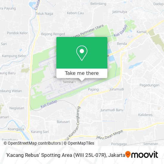 'Kacang Rebus' Spotting Area (WIII 25L-07R) map