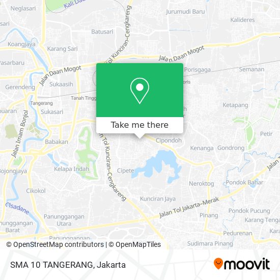 SMA 10 TANGERANG map