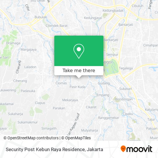 Security Post Kebun Raya Residence map