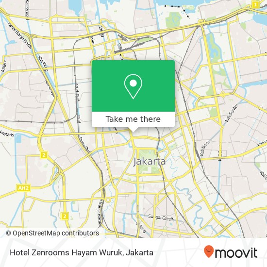 Hotel Zenrooms Hayam Wuruk map