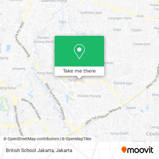 British School Jakarta map