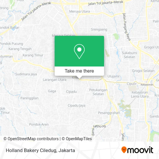 Holland Bakery Ciledug map