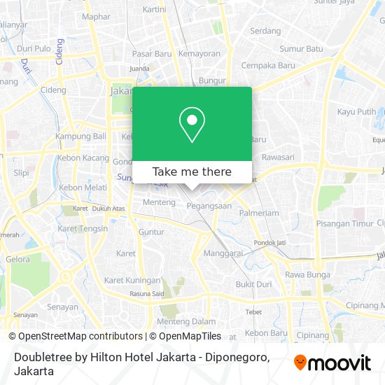 Doubletree by Hilton Hotel Jakarta - Diponegoro map