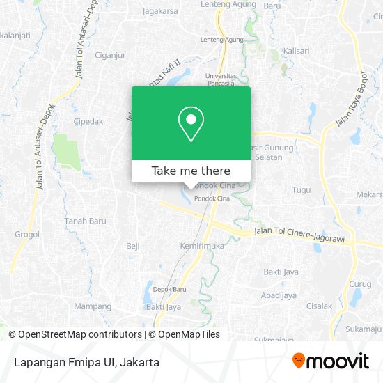 Lapangan Fmipa UI map