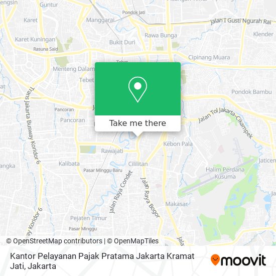 Kantor Pelayanan Pajak Pratama Jakarta Kramat Jati map