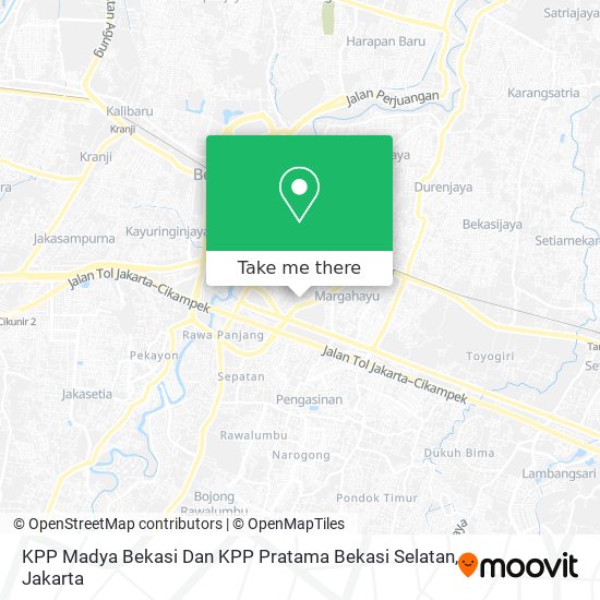 KPP Madya Bekasi Dan KPP Pratama Bekasi Selatan map