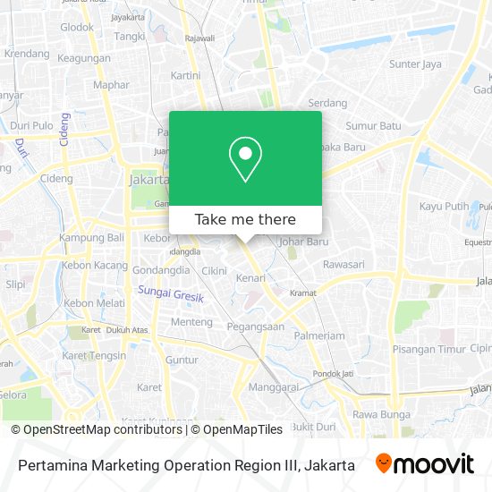 Pertamina Marketing Operation Region III map