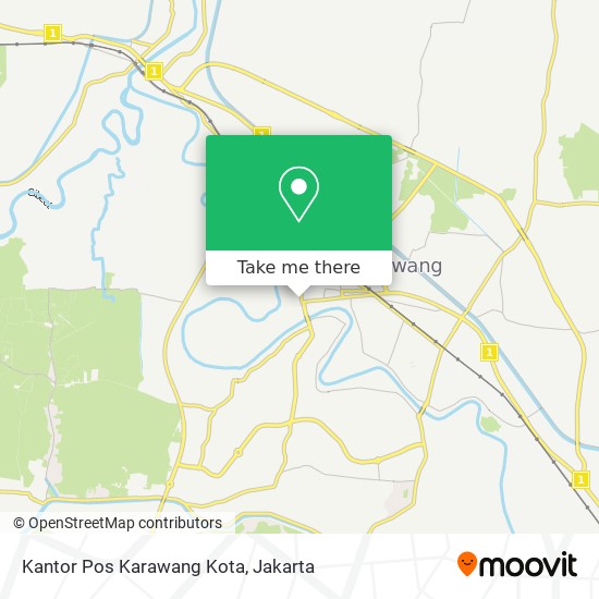 Kantor Pos Karawang Kota map