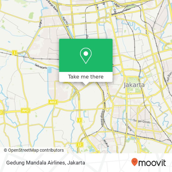 Gedung Mandala Airlines map