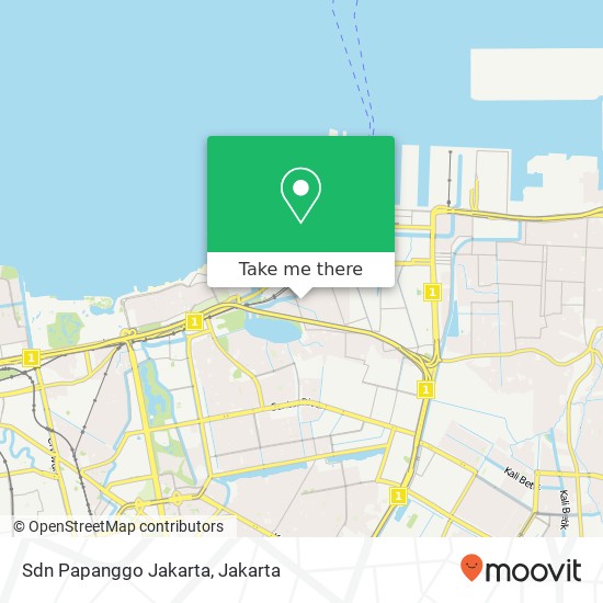 Sdn Papanggo Jakarta map