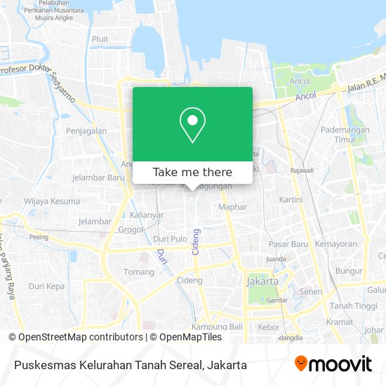 Puskesmas Kelurahan Tanah Sereal map