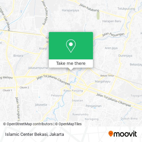 Islamic Center Bekasi map