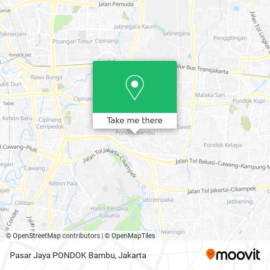 Pasar Jaya PONDOK Bambu map