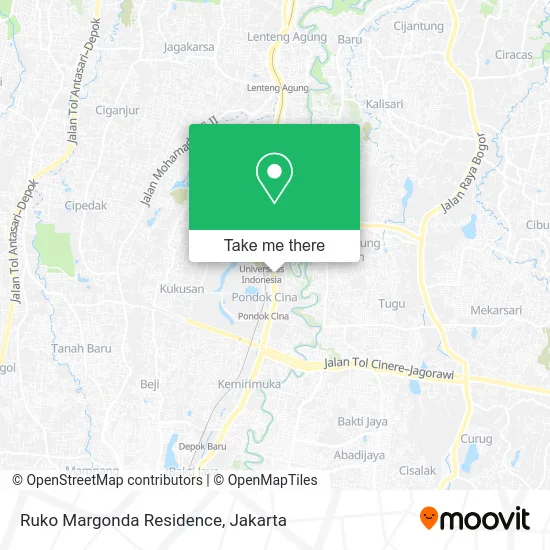 Ruko Margonda Residence map