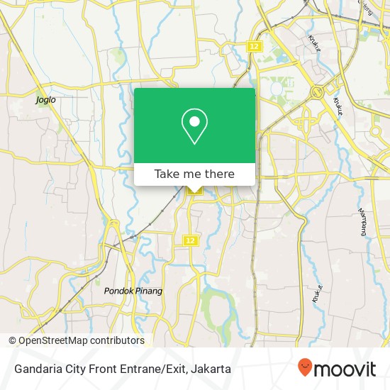 Gandaria City Front Entrane / Exit map