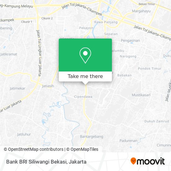 Bank BRI Siliwangi Bekasi map