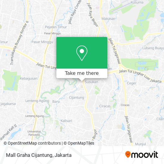 Mall Graha Cijantung map