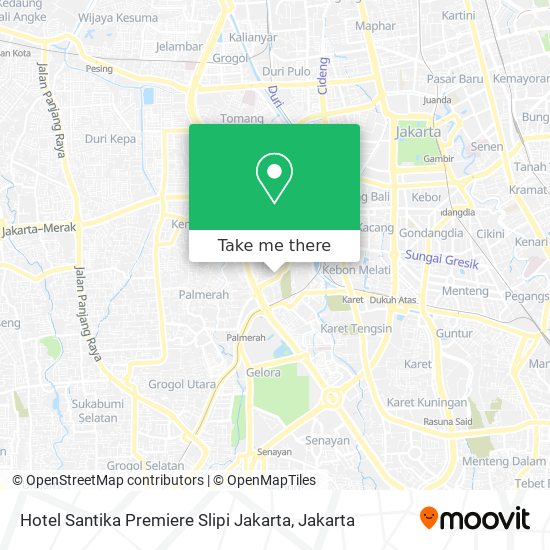 Hotel Santika Premiere Slipi Jakarta map