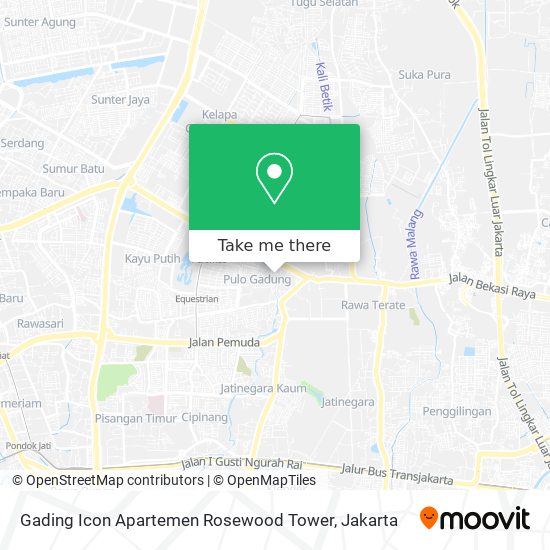 Gading Icon Apartemen Rosewood Tower map