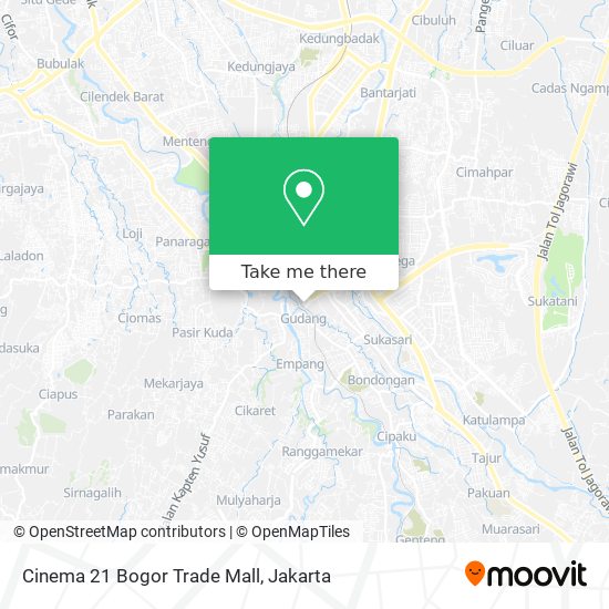 Cinema 21 Bogor Trade Mall map