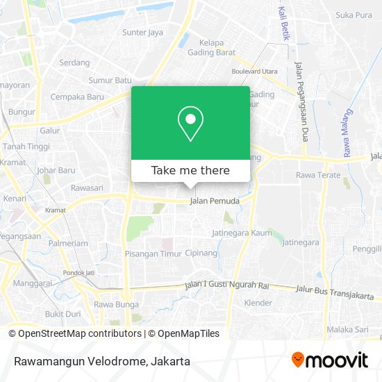 Rawamangun Velodrome map