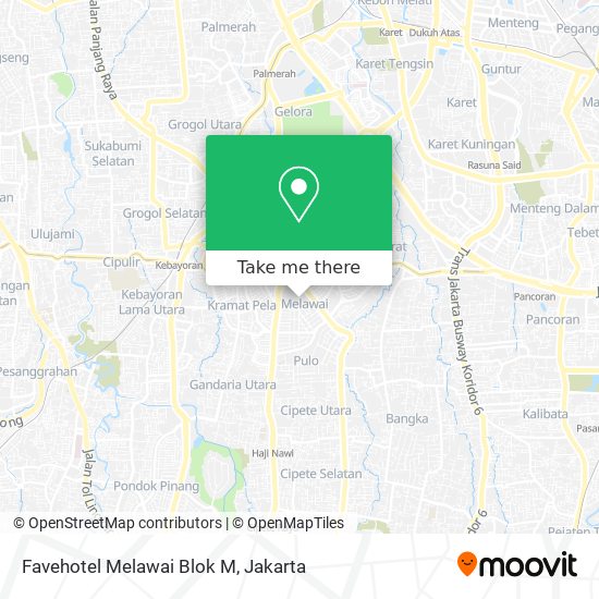 Favehotel Melawai Blok M map