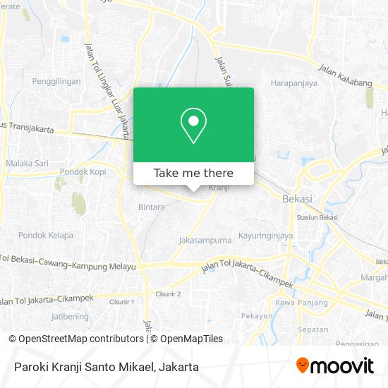 Paroki Kranji Santo Mikael map