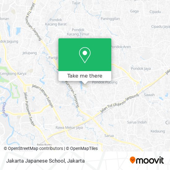 Jakarta Japanese School map