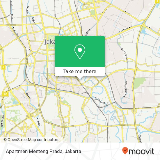 Apartmen Menteng Prada map