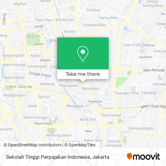 Sekolah Tinggi Perpajakan Indonesia map