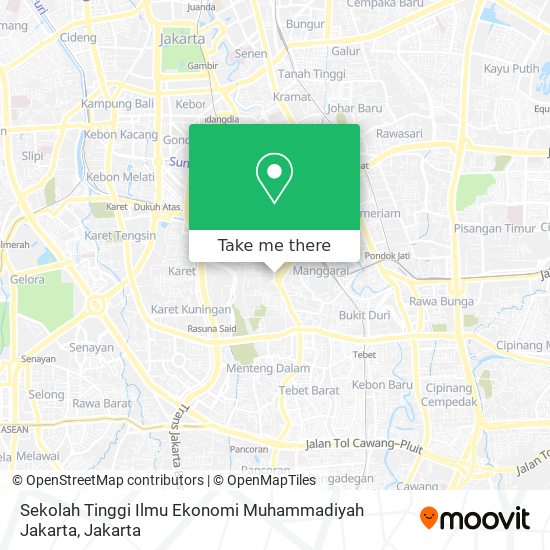 Sekolah Tinggi Ilmu Ekonomi Muhammadiyah Jakarta map