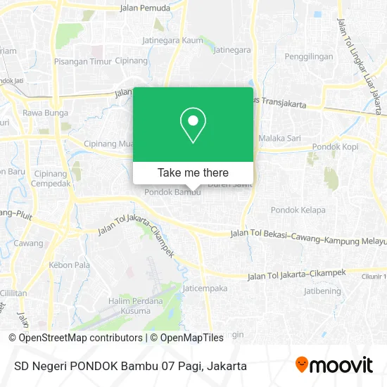 SD Negeri PONDOK Bambu 07 Pagi map