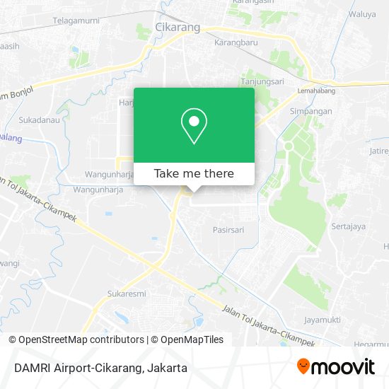 DAMRI Airport-Cikarang map