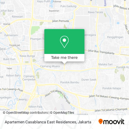 Apartemen Casablanca East Residences map
