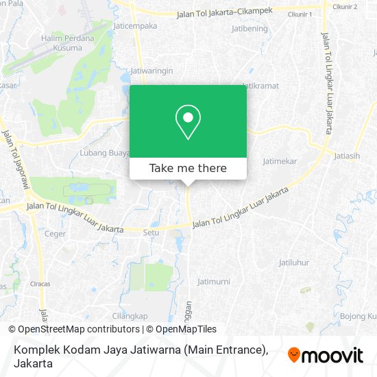 Komplek Kodam Jaya Jatiwarna (Main Entrance) map