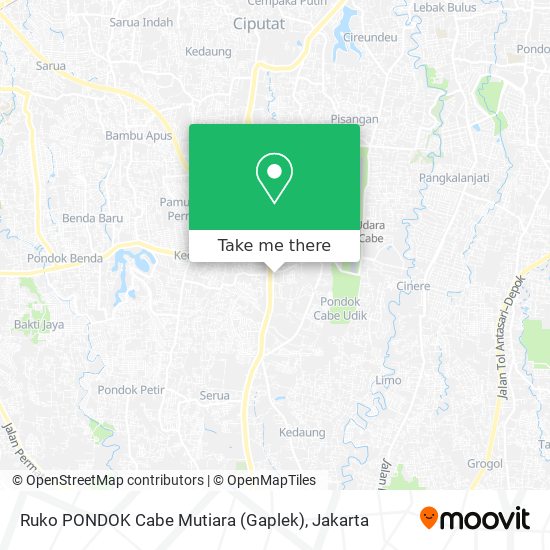 Ruko PONDOK Cabe Mutiara (Gaplek) map