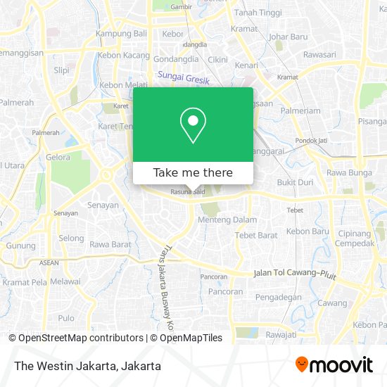 The Westin Jakarta map