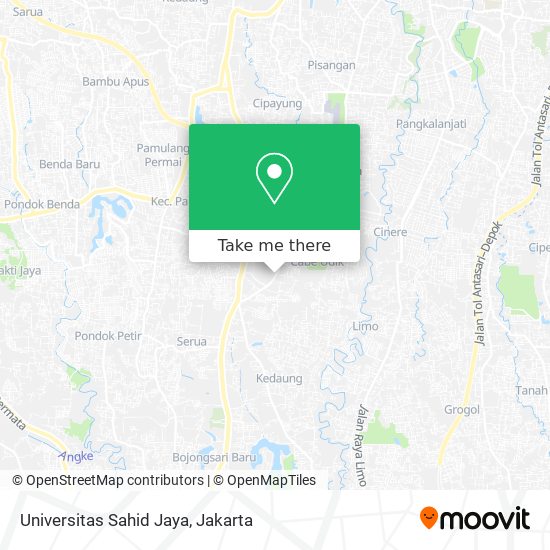 Universitas Sahid Jaya map