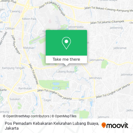 Pos Pemadam Kebakaran Kelurahan Lubang Buaya map