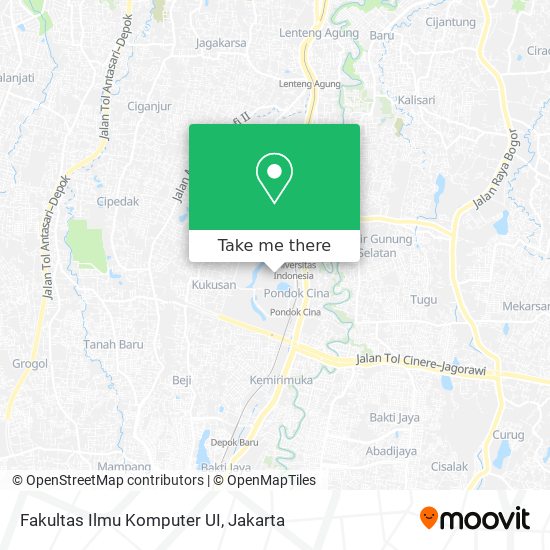 Fakultas Ilmu Komputer UI map