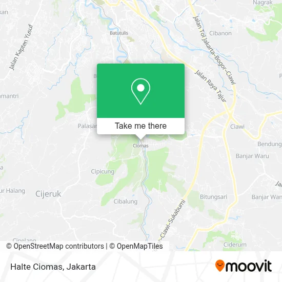 Halte Ciomas map
