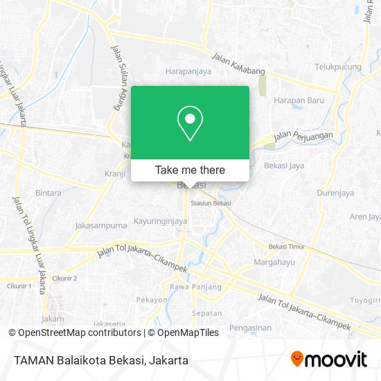 TAMAN Balaikota Bekasi map