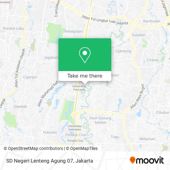 SD Negeri Lenteng Agung 07 map