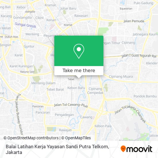 Balai Latihan Kerja Yayasan Sandi Putra Telkom map