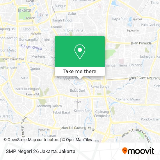 SMP Negeri 26 Jakarta map